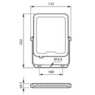 Dimension Drawing (without table) - BVP164 LED60/865 PSU 50W SWB CE