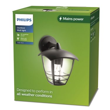 myGarden Creek wandlamp 60W E27 zonder lamp | 153813016 | Philips