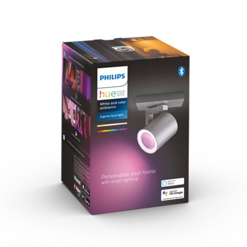 Hue Argenta single LED spotlight Aluminium Philips Hue UK