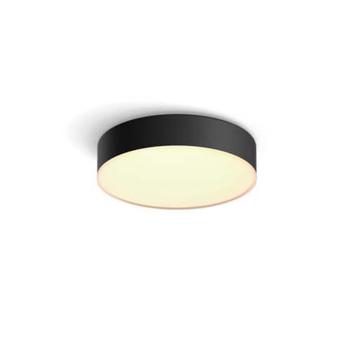 Hue White Ambiance Enrave Deckenleuchte S schwarz + Dimmschalter