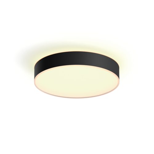 Hue White Ambiance Enrave Deckenleuchte M schwarz + Dimmschalter