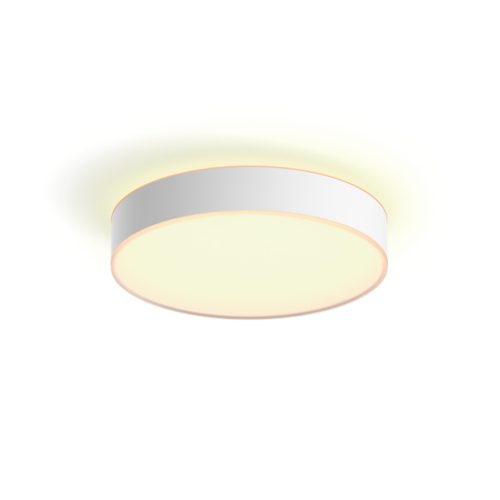Hue White Ambiance Devere mittelgroße Deckenleuchte weiß + Dimmschalter
