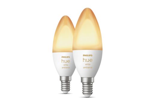 Hue White Ambiance Flamme - Ampoule connectée E14 - (pack de 2)