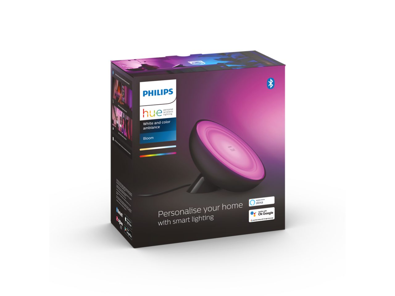 Lámpara de mesa LED Hue Bloom - Negro | Philips Hue ES