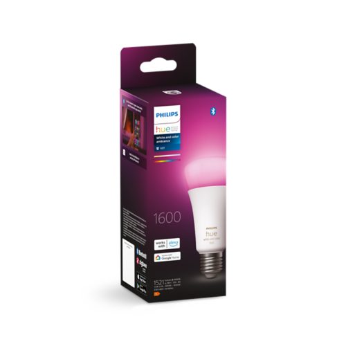 Hue 1-pack A67 E27 LED Bulb 13.5W - White and Colour Ambiance | Philips Hue SG Hue 1-pack A67 E27 LED Bulb 13.5W - White and Colour Ambiance | Philips Hue SG