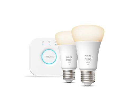 Hue White Starter-Set: E27 - Smarte Lampe A60 Doppelpack