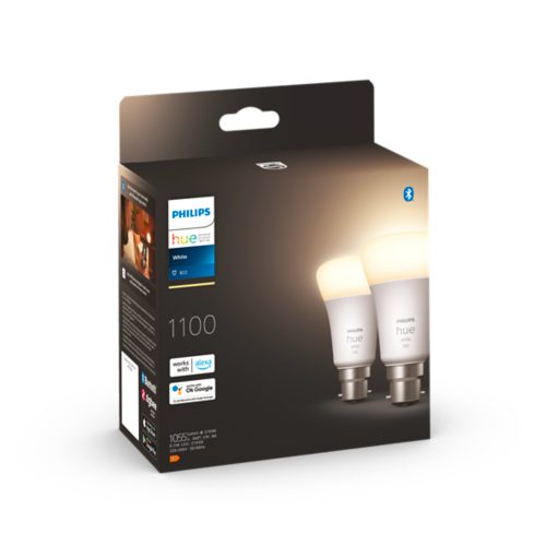 Hue 2-pack A60 B22 LED Bulb – White | Philips Hue UK