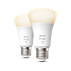 Hue White A60 – Lâmpada inteligente E27 – 1100 (pacote de 2)