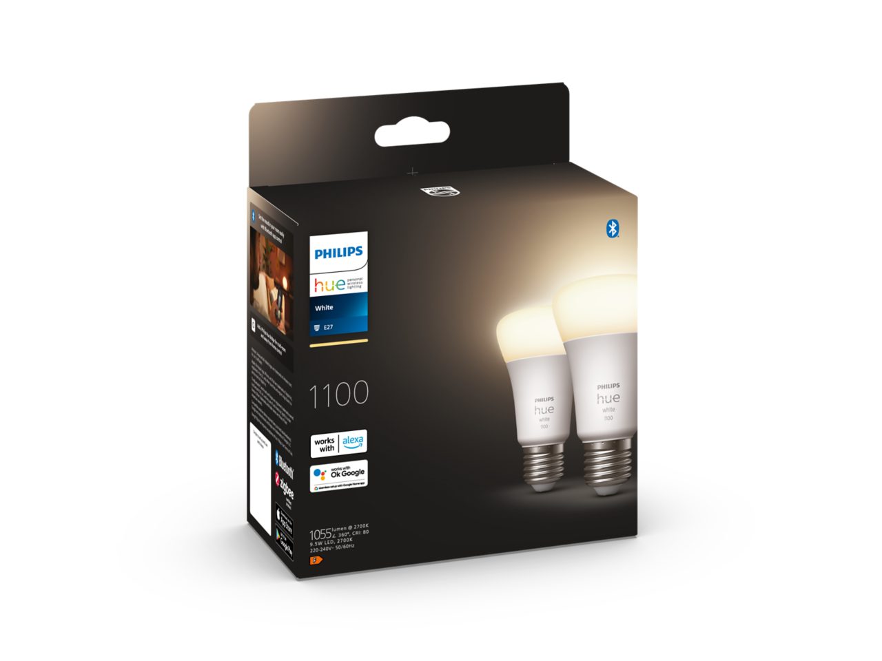 Hue 2 パック A60 E26 LED 電球 - ホワイト | Philips Hue JP Hue 2 パック A60 E26 LED 電球 - ホワイト | Philips Hue JP