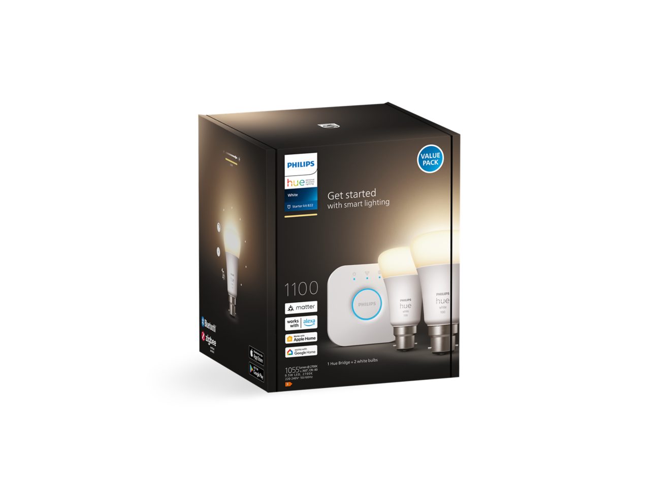 Hue 2-pack PAR38 E26 LED Bulbs White and Colour Ambiance
