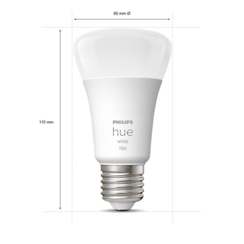 Kit de démarrage Philips Hue White 3 ampoules LED intelligentes E27 9,5 W  lumière blanche chaude + pont Hue + interrupteur