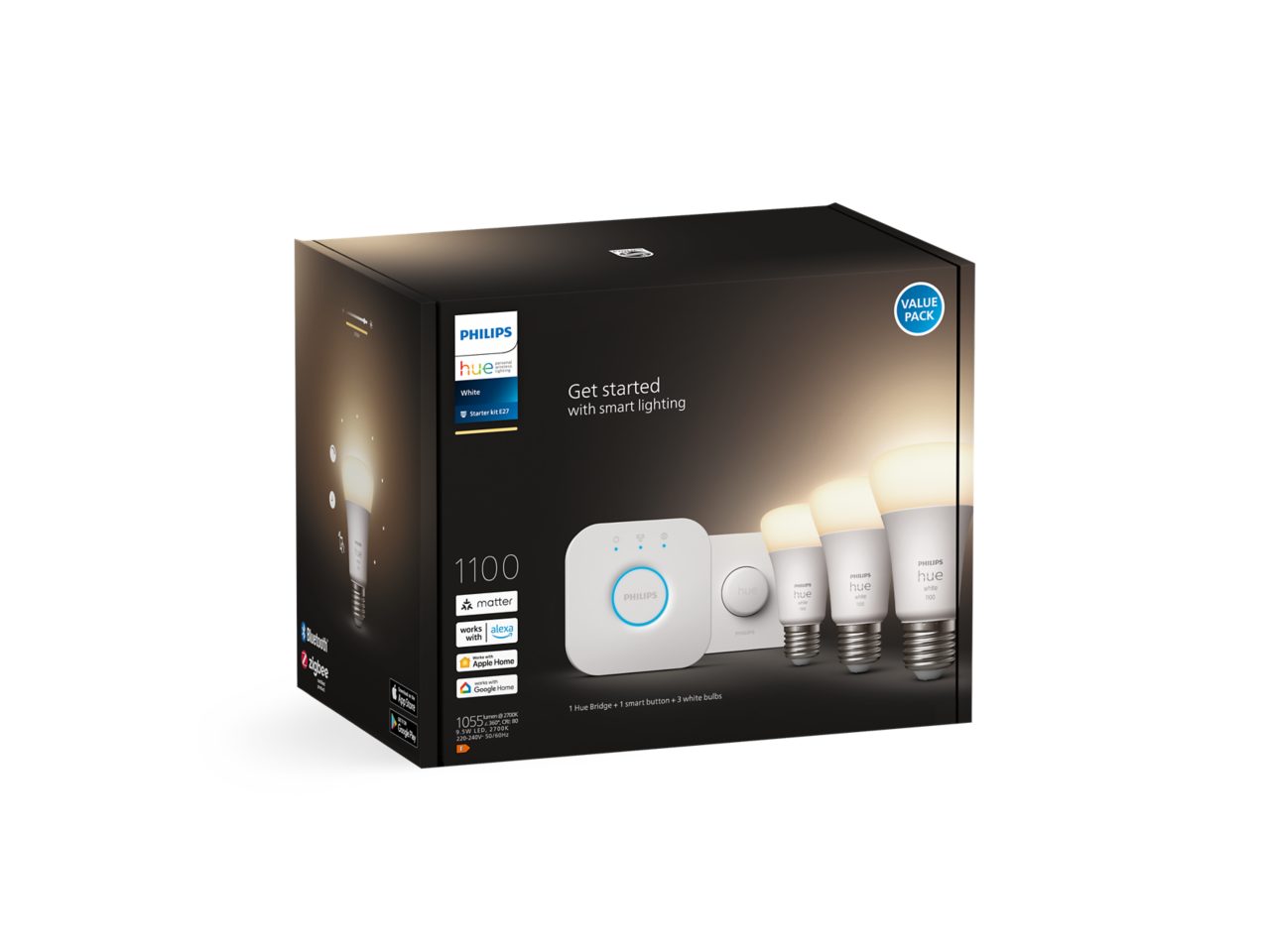 Philips Hue white and color 3個セット PHILIPS HUE White and color ambiance Zestaw startowy 3 szt