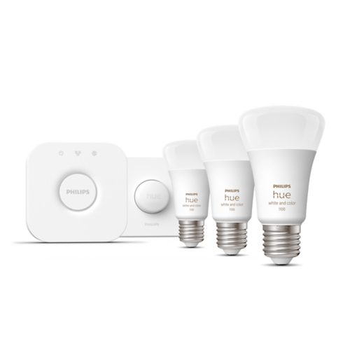 大量入荷 Smart Hue przełącznik Hue: startowy Zestaw Button, żarówki 3 蛍光灯・電球