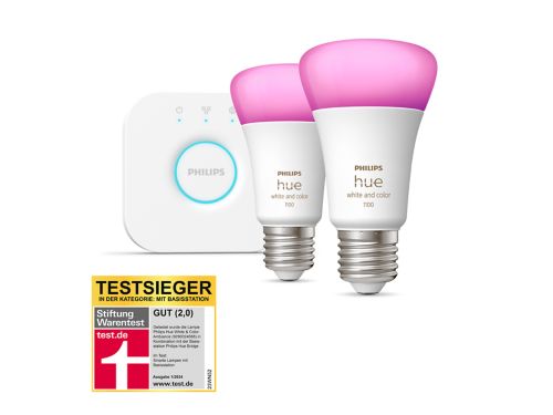 Hue White & Color Ambiance Starter-Set: E27 - Smarte Lampe A60 Doppelpack