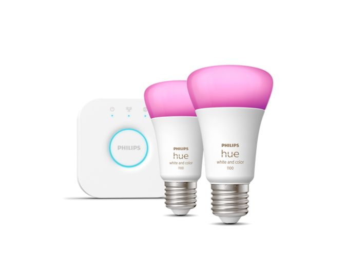 Close up of front of Starter kit: 2 E27 smart bulbs (1100)