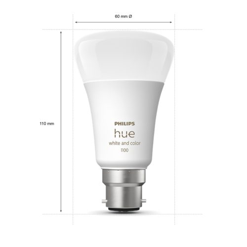 Hue White and Colour Ambiance Starter kit: 2 B22 smart bulbs (1100) + dimmer switch