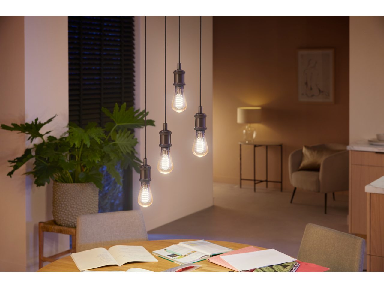 PHILIPS Hue White Ambiance 3個 Hue ST64 E27 Edison LED-lamp - White ambiance filamentlamp