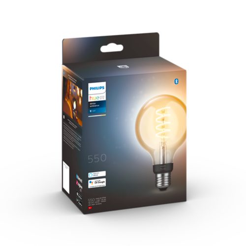 Ampoule connectée hue white ambiance e27 globe g. filament transparente  Philips