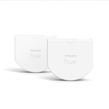 Primo piano della parte anteriore di Wall Switch Module Philips Hue confezione da 2