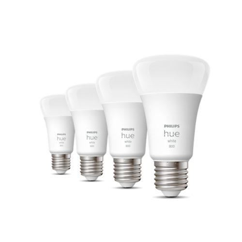 LED電球 Philips hue white and color 800 4個 Zestaw 4 żarówek LED Hue A60 E27 - białe | Philips Hue PL