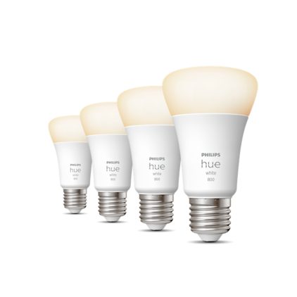 Nahaufnahme der Vorderseite von E27 - Smarte Lampe A60 Viererpack - 800