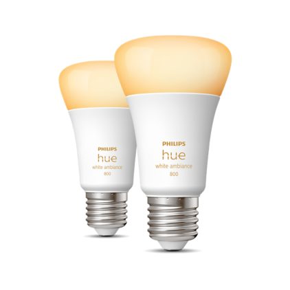 Nahaufnahme der Vorderseite von E27 - Smarte Lampe A60 Doppelpack - 800