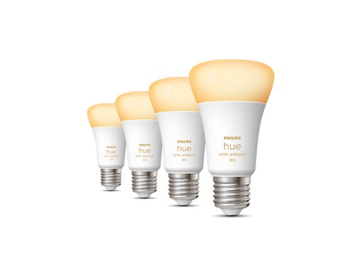 Hue White Ambiance E27 - Smarte Lampe A60 Viererpack - 800