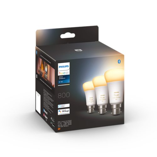 Hue 3-pack B22 LED Bulb – White Ambiance | Philips Hue UK