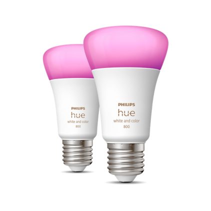 Nahaufnahme der Vorderseite von E27 - Smarte Lampe A60 Doppelpack - 800
