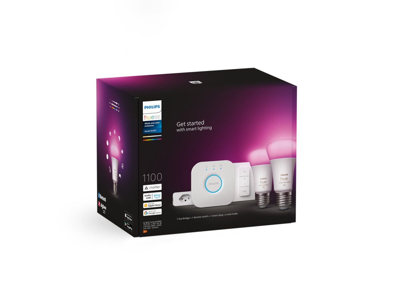 Hue Starter-Set: Hue Dimmer Switch + 2 E27 Hue White & Color