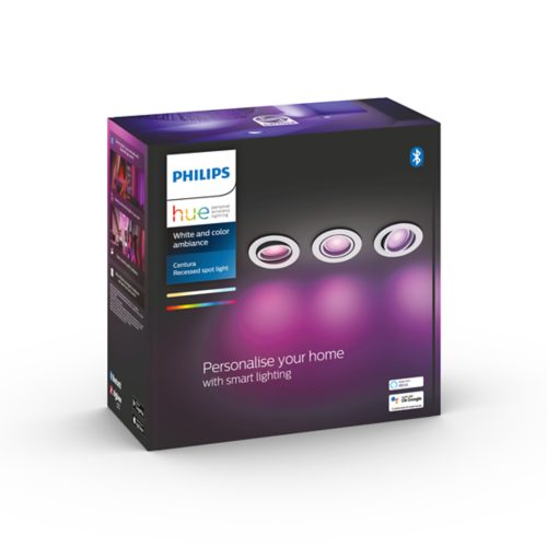Hue White and color ambiance Centura indbygningsspots, 3-pak