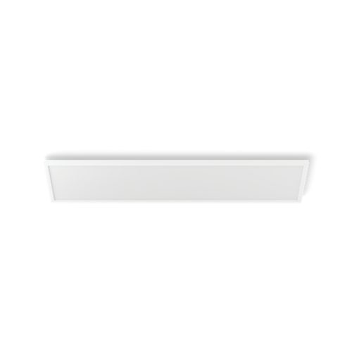 Rectangular white ceiling panel light with a matte finish, featuring a slim and compact design with no visible switches or ports.