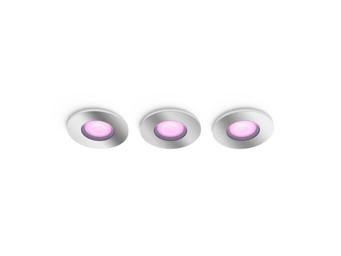 An image of product of the Hue White and Color Ambiance 3-pack Xamento inbouwspot