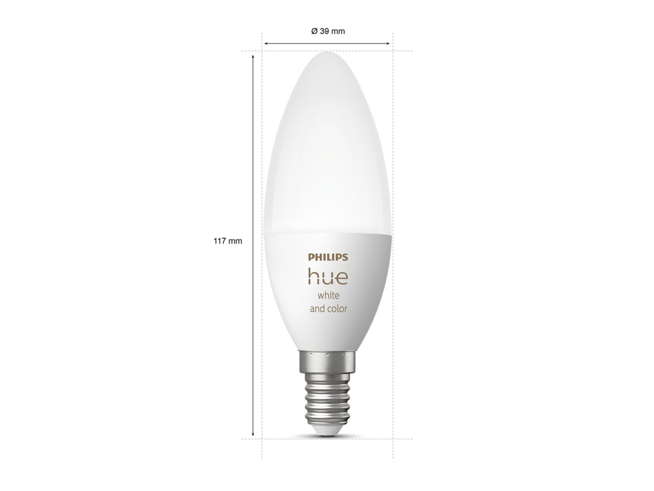Eén Hue E14 B39 LED-kaarslamp - White and colour ambiance