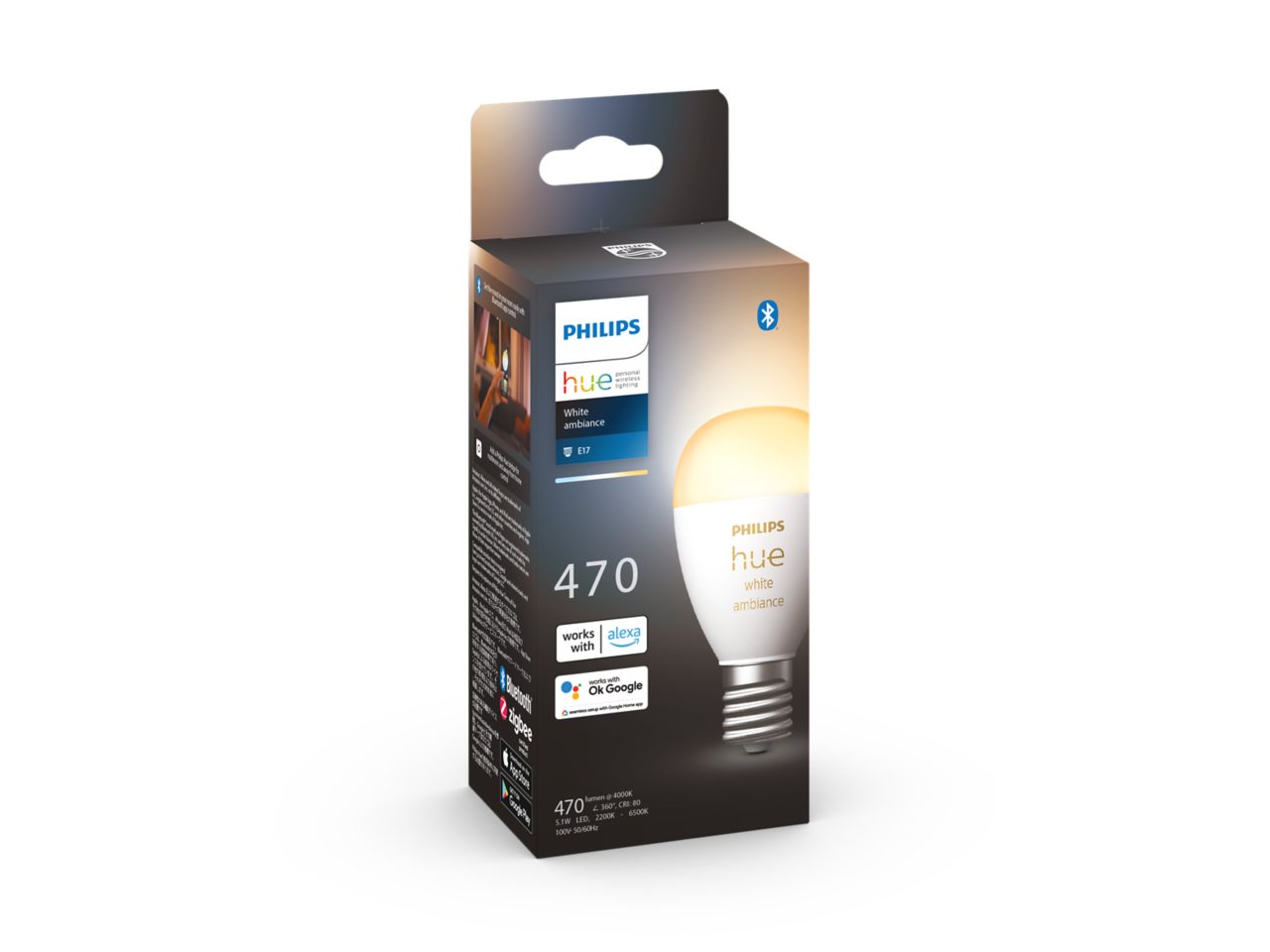 Philips Hue ホワイトアンビアンス電球4個＋ブリッジ＋電源アダプター 