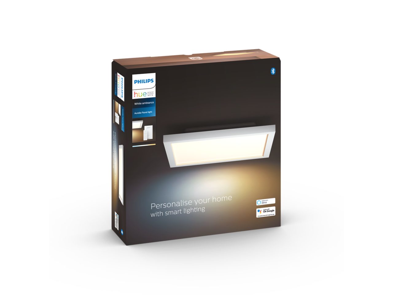 Philips LED Mauve, Plafoniera Quadrata, Luce Bianca Calda