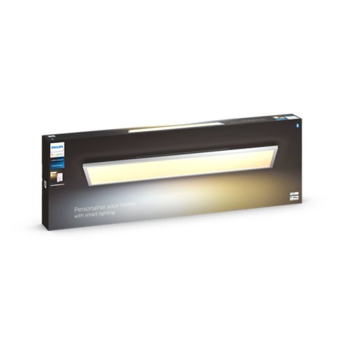 Rectangular product packaging featuring an image of a wall-mounted smart light and the text Personalise your home with smart lighting.