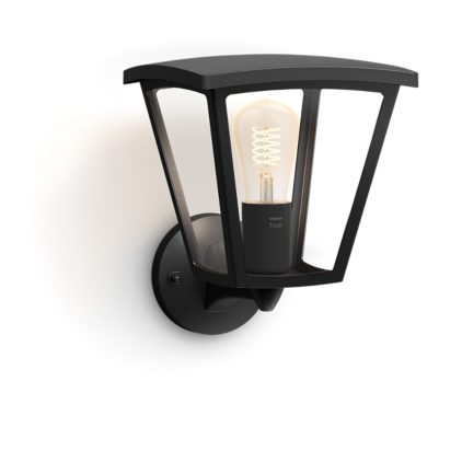 Nahaufnahme der Vorderseite von Inara Outdoor Wandleuchte schwarz