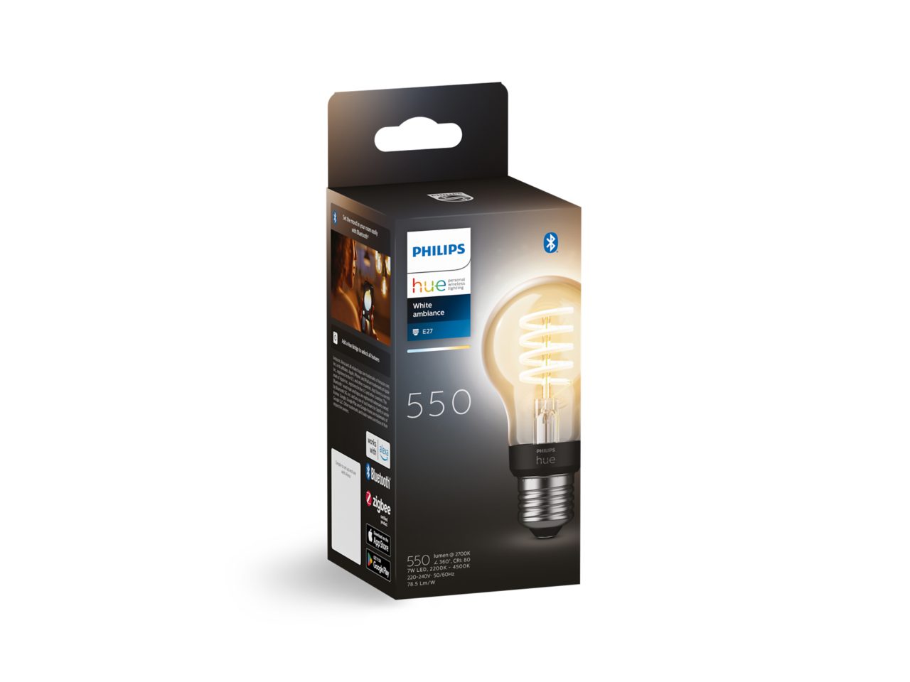 Hue A60 E27 LED Bulb - White Ambiance Filament | Philips Hue NZ