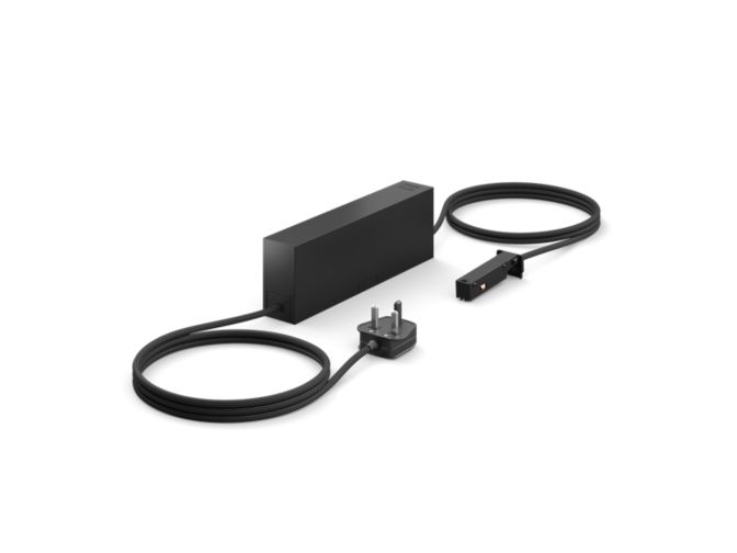 Close up of front of Perifo wall 100 W 1-point power supply unit with plug