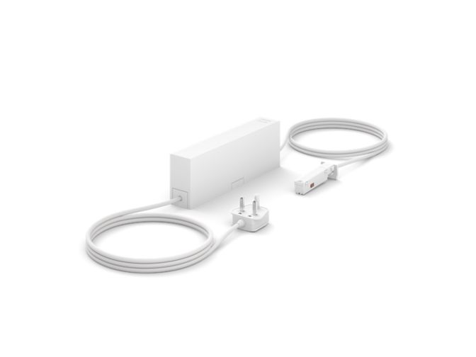 Close up of front of Perifo wall 100 W 1-point power supply unit with plug