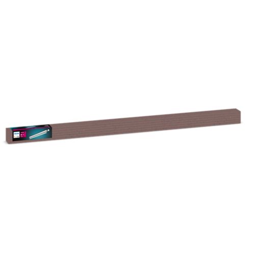Rectangular box packaging for a smart LED tube light, featuring product image and details on the left side of the box.