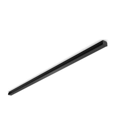 Black Perifo rail, linear shape, matte finish, compact design, no visible switches or ports, shown against a plain background.