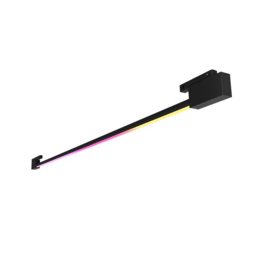 Large black gradient light tube with a slim rectangular shape, matte finish, and visible color transitions along the length.