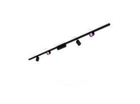 Perifo Basis-Set Deckenleuchte schwarz gerade (4 Spots)