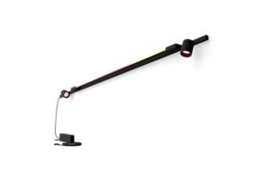 Perifo Basis-Set Wandleuchte schwarz gerade (2 Spots, 1 Gradient Light Tube)