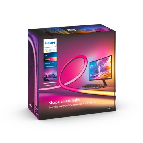 Product box showing a gradient lightstrip for PC monitors, with text: Shape smart light to enhance your PC gaming experience.
