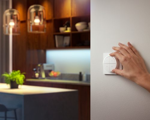 Philips Hue Interruttore Tap Dial Smart, Alimentazione a Batteria, Bianco