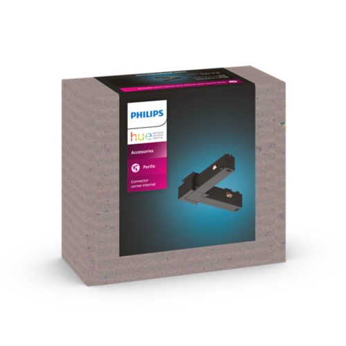 Product packaging showing a black Perifo connector corner internal accessory with a matte finish and rectangular shape.