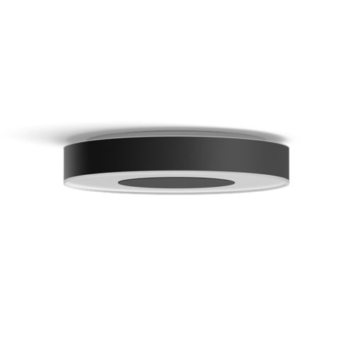 Xamento ceiling lamp, round shape, black color, matte finish, compact design, with a central circular feature visible.